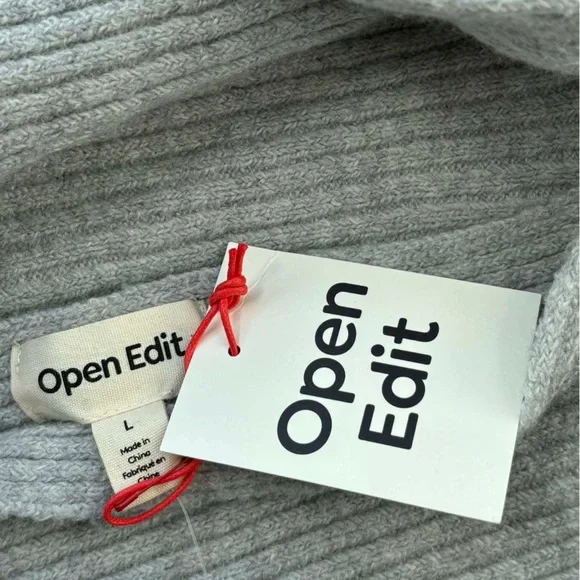 Open Edit Ribbed Boatneck Sweater - Picture 3 of 8